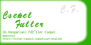csepel fuller business card